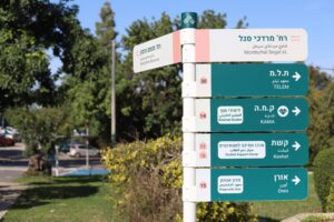 מכללת אורנים - מערכת שלטי הכוונה