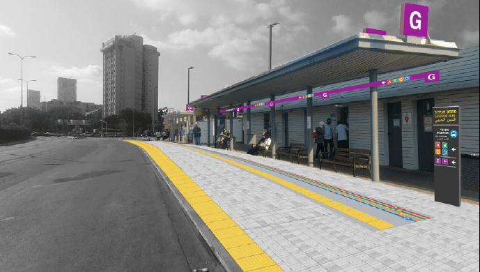 מצב רצוי: רציפי קווים חולפים הבנויים בדומה לרציפים אשר בפנים המסוף.